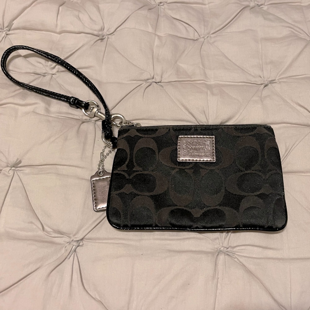Black Coach Wristlet